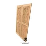 Handmade Cedar Sliding Barn Door: Carved Moroccan Design - Image 2